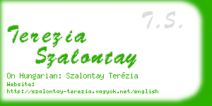 terezia szalontay business card